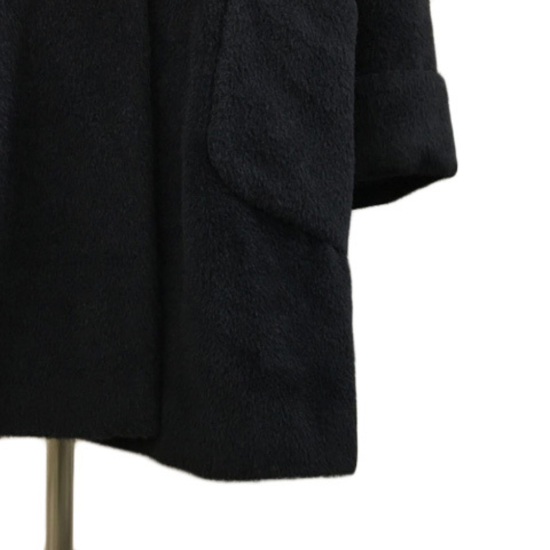 ROPE’(ロペ)のロペ コート シングル ミドル フェイクファー 無地 ウール 長袖 9AT 黒 レディースのジャケット/アウター(その他)の商品写真
