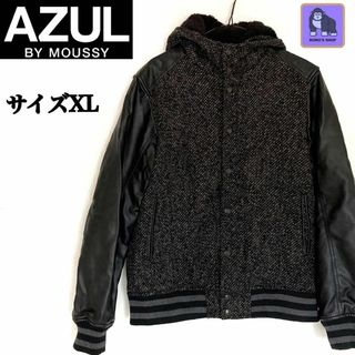 アズールバイマウジー(AZUL by moussy)のAZUL BY MOUSSY　メンズ　スタジャン　パーカー　ブラック　XL(スタジャン)