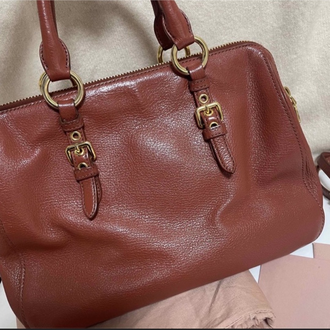 MIU MIU - MIUMIU マドラス ボストンバッグ ショルダーバッグの MIU MIU - MIUMIU マドラス ボストンバッグ ショルダーバッグの
