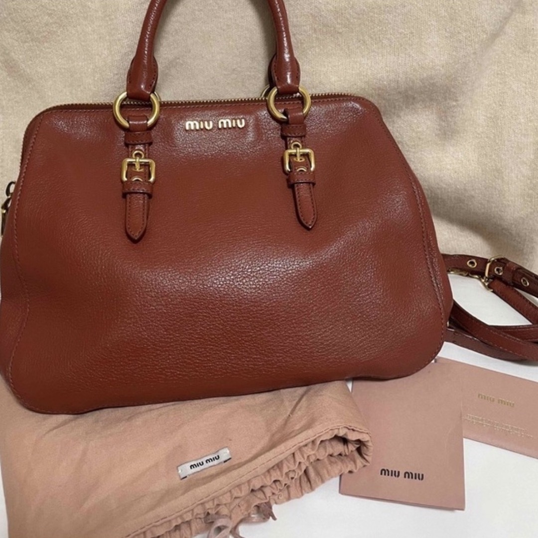 MIU MIU - MIUMIU マドラス ボストンバッグ ショルダーバッグの MIU MIU - MIUMIU マドラス ボストンバッグ ショルダーバッグの
