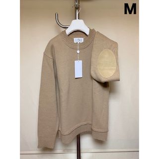 マルタンマルジェラ(Maison Martin Margiela)の新品 M マルジェラ 22aw エルボーパッチニット ベージュ 4348(ニット/セーター)