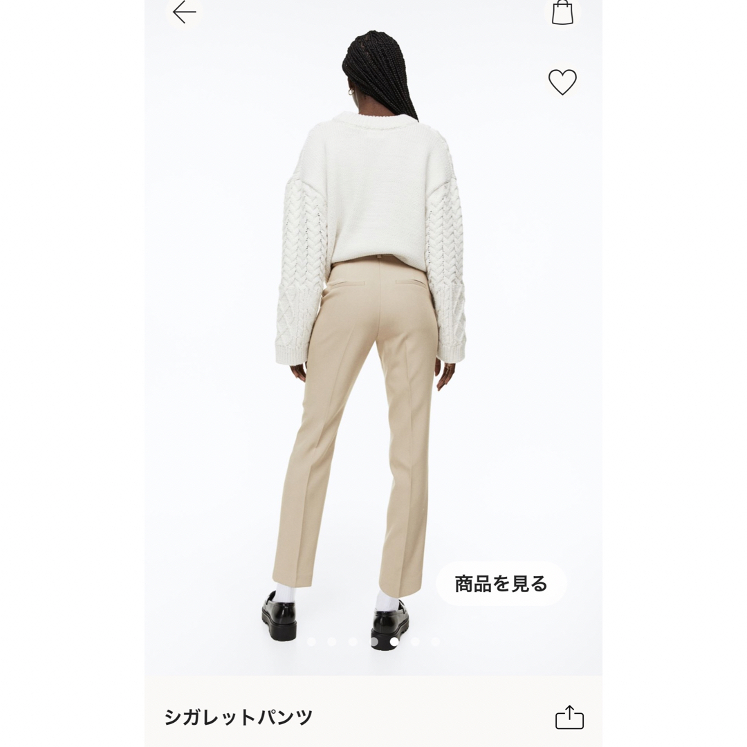 H&M(エイチアンドエム)のH&M スティックパンツ　テーパードパンツ　34 レディースのパンツ(クロップドパンツ)の商品写真