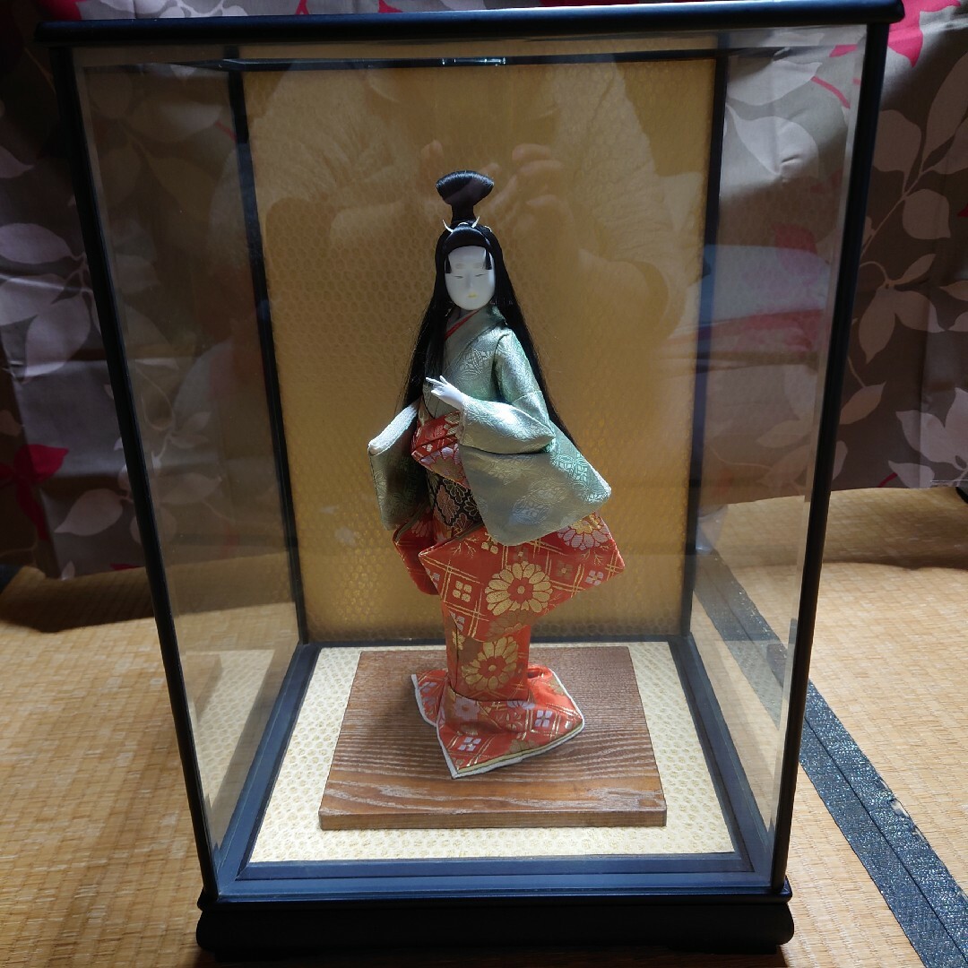 日本人形 ガラスケース 古代人形 京人形 風俗人形 ケース付き 置物