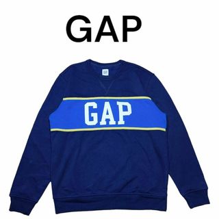 ギャップ(GAP)のGAP　白タグ　ビッグプリント　スウェットトレーナー　古着　ギャップ　ネイビー(スウェット)