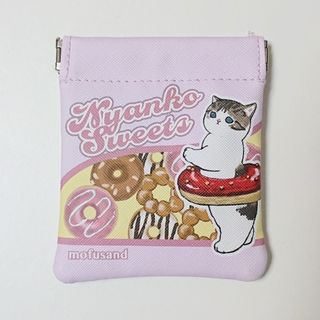 24時間限定値下げ！！mofusand バネポーチ ドーナツにゃん(キャラクターグッズ)