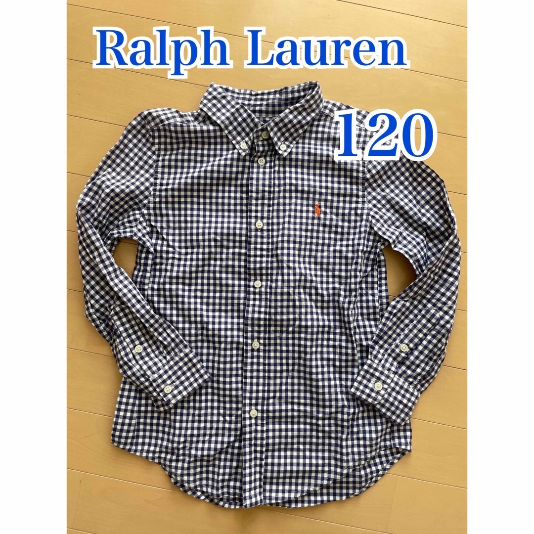 Ralph Lauren(ラルフローレン)のラルフローレン  120 長袖　シャツ　ブロックチェック キッズ/ベビー/マタニティのキッズ服男の子用(90cm~)(ブラウス)の商品写真