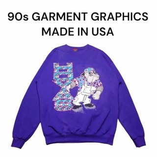 USA製90sGARMENT GRAPHICSビッグプリントスウェットトレーナー