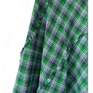 極美品✨Drawer ウール ツイードチェック アシンメトリースカート  40