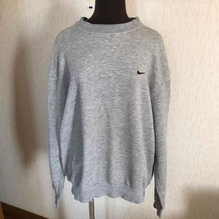 ナイキ(NIKE)の90'sNIKE☆刺繍ロゴ　ヴィンテージスウェット　Mサイズ　グレー(スウェット)