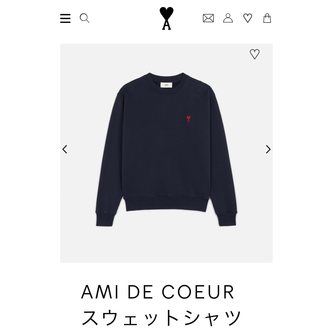 ami - Ami paris スウェット ネイビー Sの通販 by shino's shop｜アミ ...