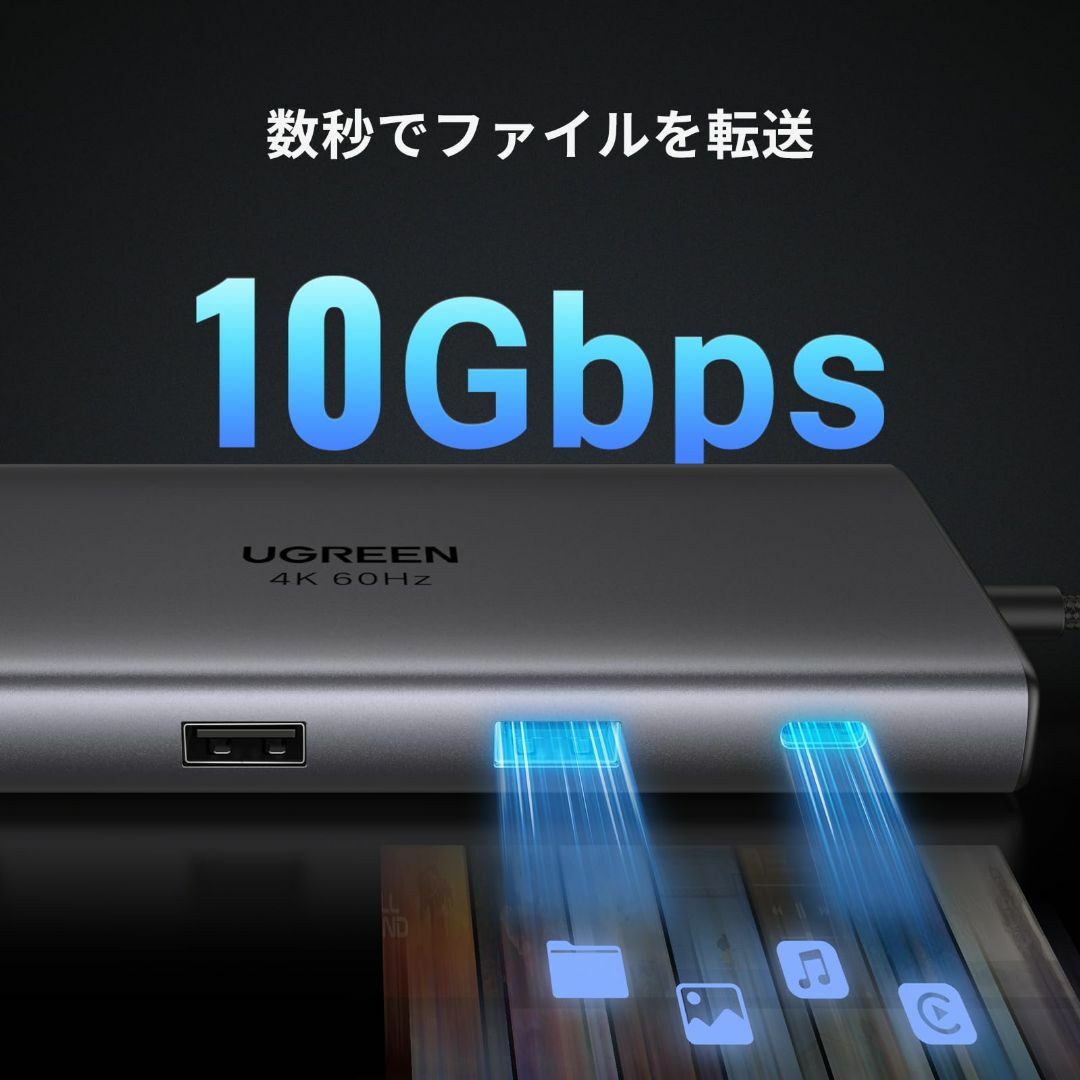 UGREEN Revodok Pro 9 in 1 USB Cハブ 10Gbps 4