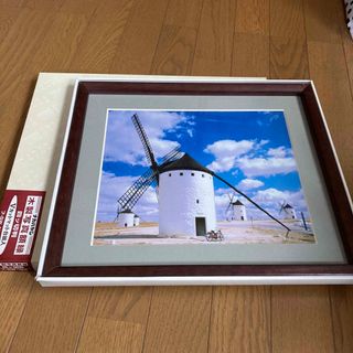 未使用　ナカバヤシ　木製　写真額縁　半切判　Vカットマット台紙入　SW-156(絵画額縁)