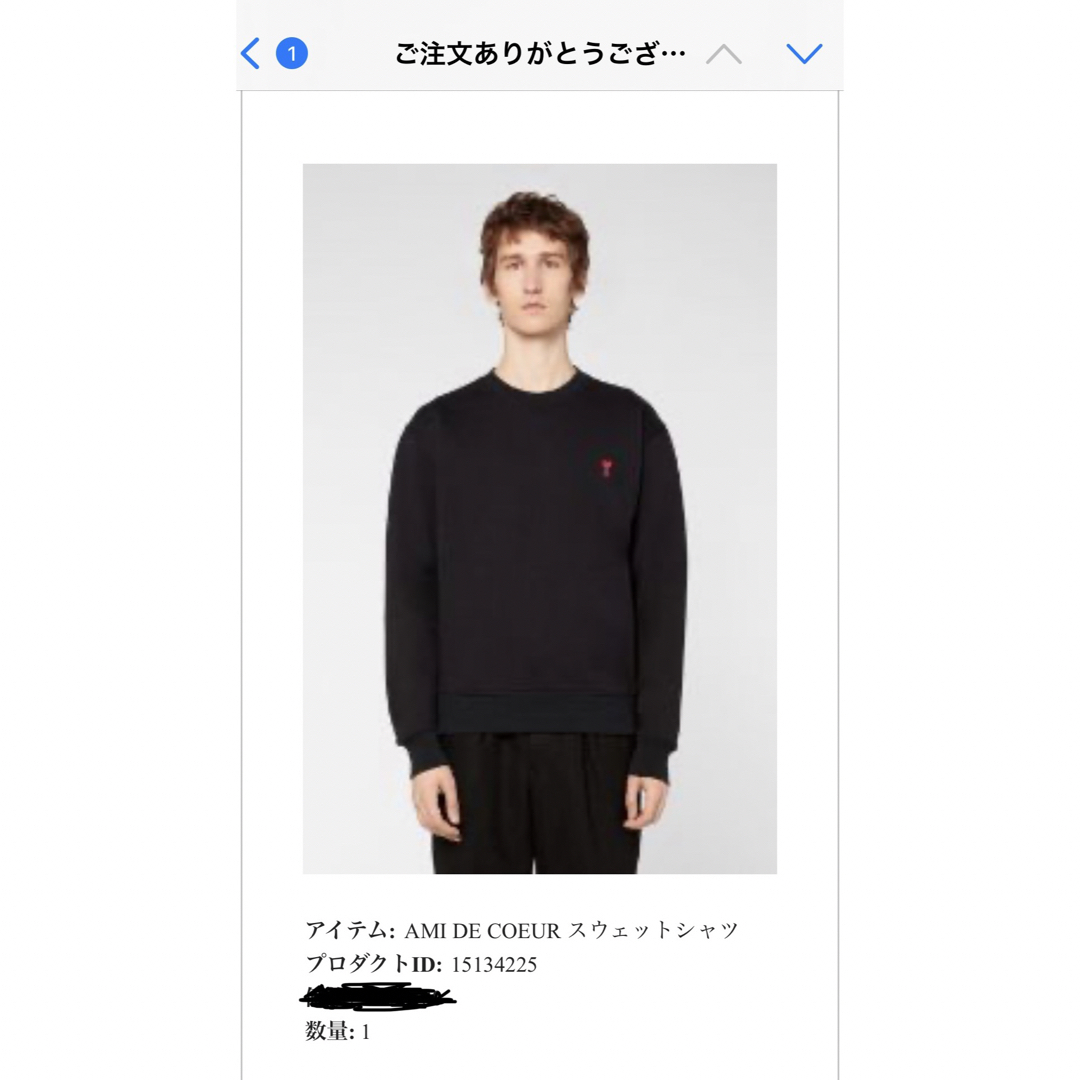 ami - Ami paris スウェット ブラック Mの通販 by shino's shop|アミ