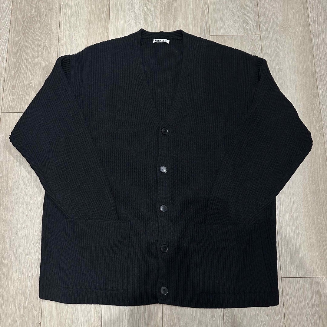 AURALEE SUPER FINE WOOL RIB KNIT カーディガン4 AURALEE SUPER FINE WOOL RIB KNIT カーディガン4