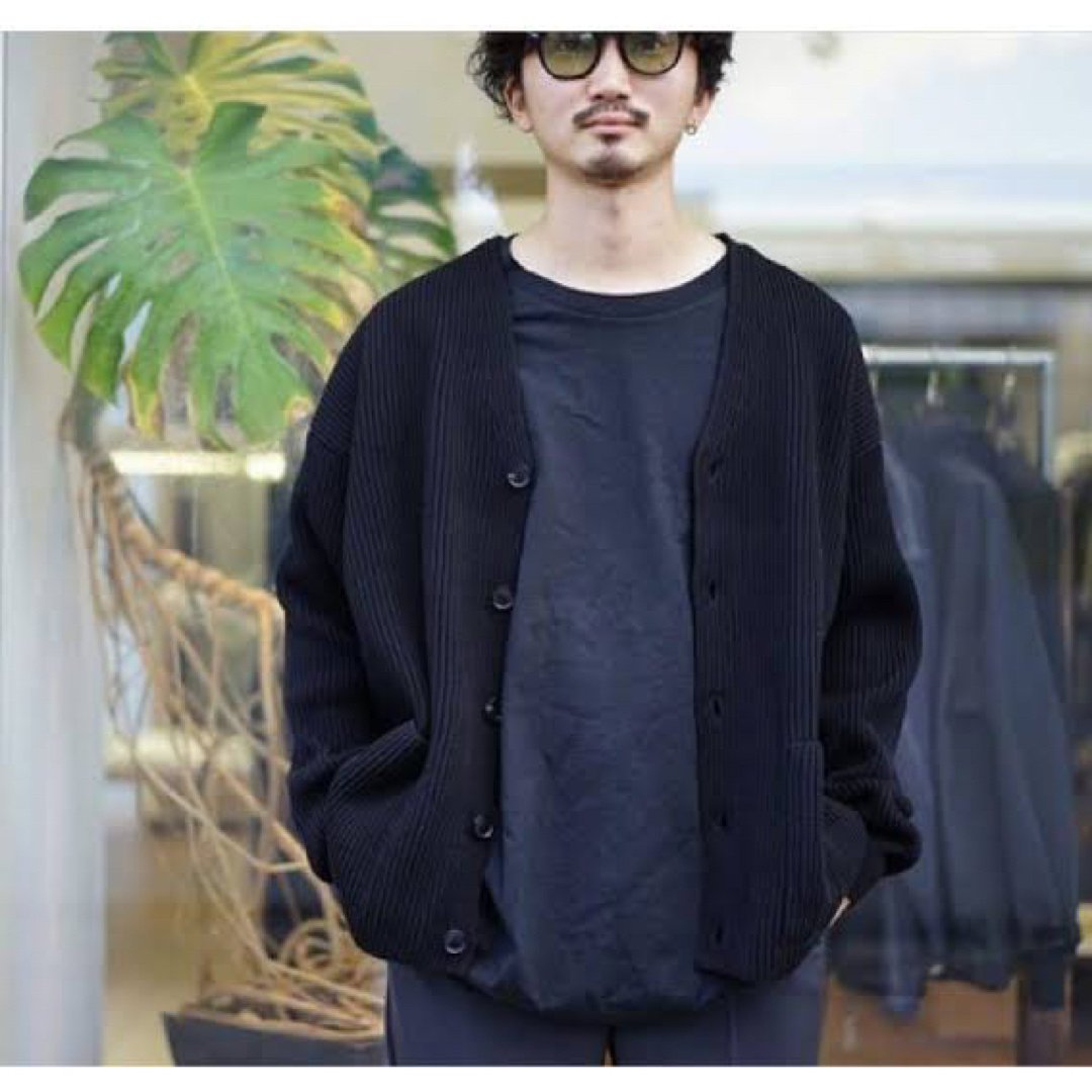 AURALEE SUPER FINE WOOL RIB KNIT カーディガン4 AURALEE SUPER FINE WOOL RIB KNIT カーディガン4