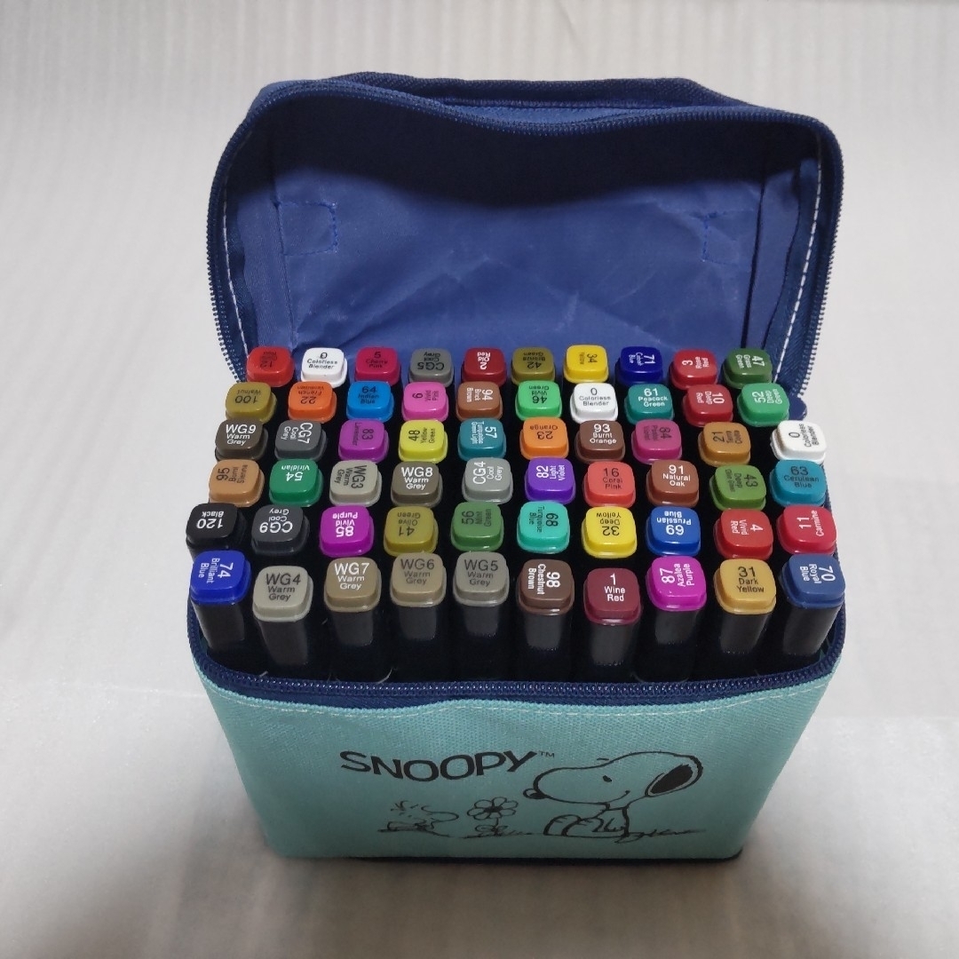 SNOOPY(スヌーピー)のスヌーピー マーカーペン 60色/ブルー+グリーン エンタメ/ホビーのおもちゃ/ぬいぐるみ(キャラクターグッズ)の商品写真