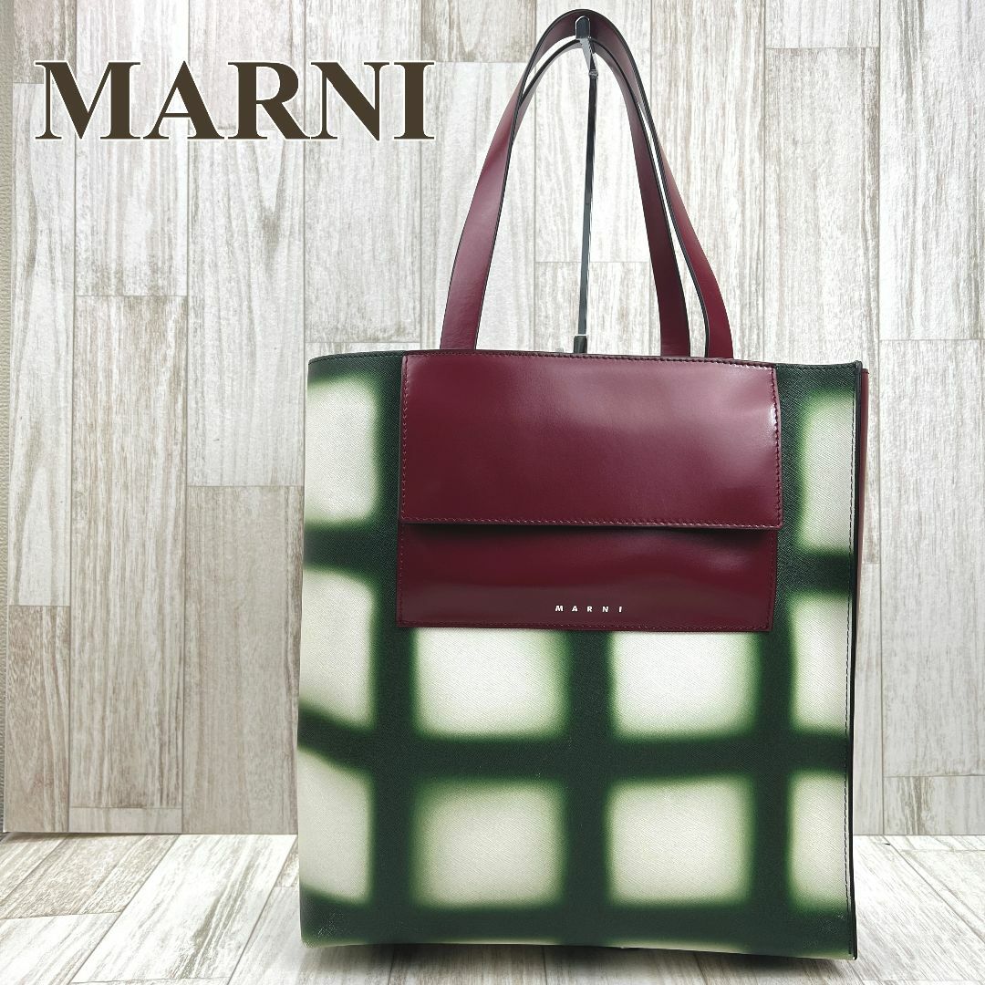 Marni - マルニ MARNI トートバッグ ミュゼオ チェックプリント バイ