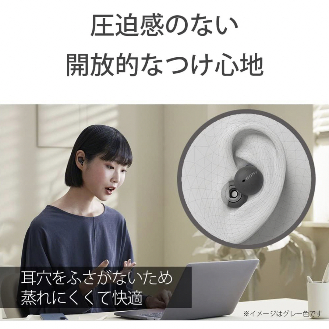 SONY(ソニー)のほぼ新品☆ SONY ソニー LinkBuds WF-L900 WHITE 白 スマホ/家電/カメラのオーディオ機器(ヘッドフォン/イヤフォン)の商品写真