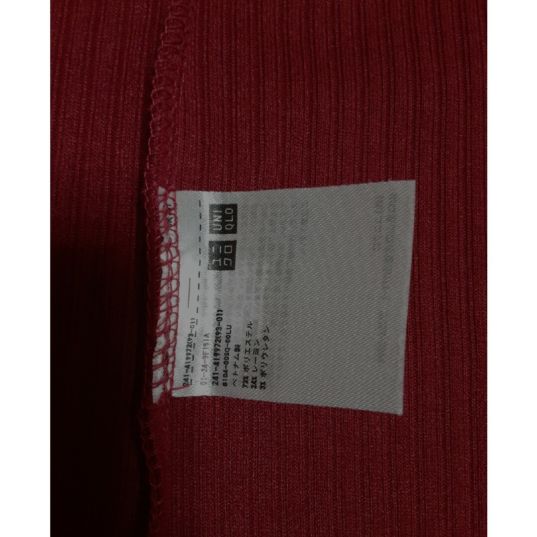 UNIQLO(ユニクロ)のユニクロ♡半袖カットソーXL レッド❤️2回着用　美品です レディースのトップス(カットソー(半袖/袖なし))の商品写真