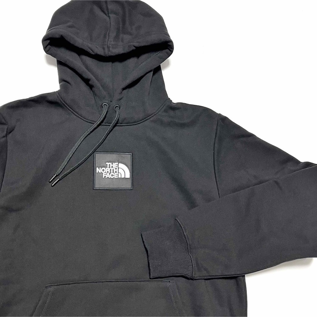 THE NORTH FACE(ザノースフェイス)のS 海外限定 ノースフェイス スウェット パーカ ワッペン ロゴ フーディ 黒 メンズのトップス(パーカー)の商品写真