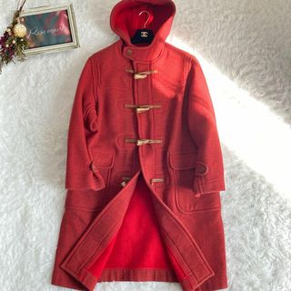 【美品】 デザイナーズ 上質ウールフーデットダッフルコート アウター 秋冬必須