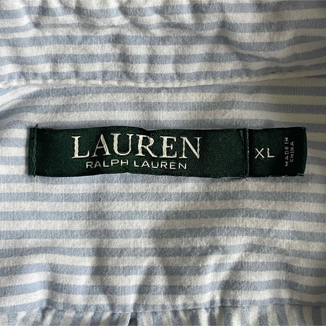 Ralph Lauren - ローレンラルフローレン ストライプ シャツ 刺繍ロゴ ...