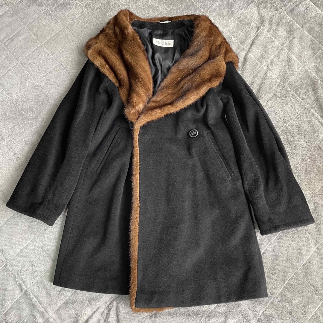 Max Mara   美品 Max Mara マックスマーラ カシミヤ ミンク 最高級 白