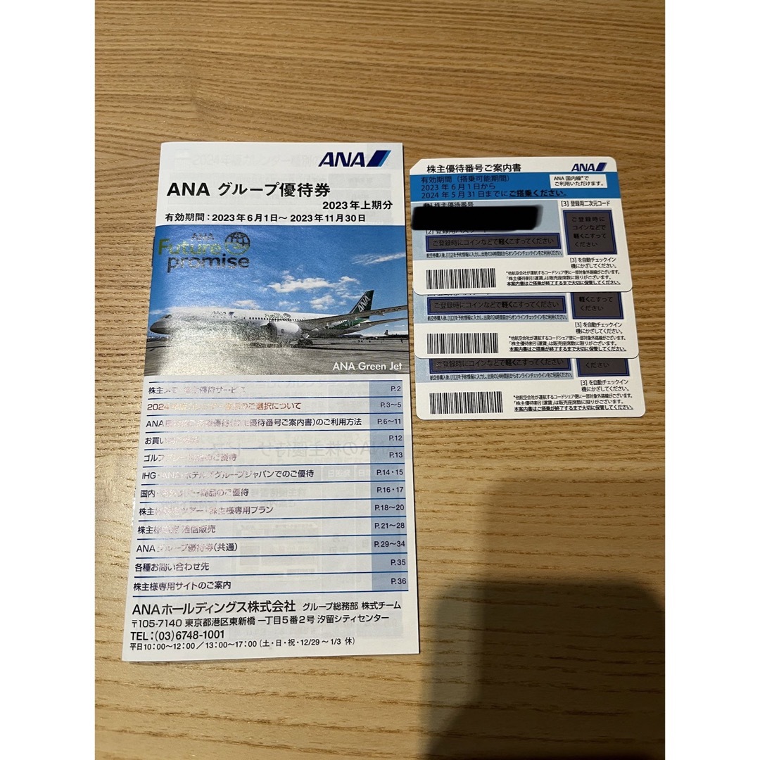 ANA(全日本空輸) - ANA（全日空）株主優待券 3枚、グループ優待券1冊の