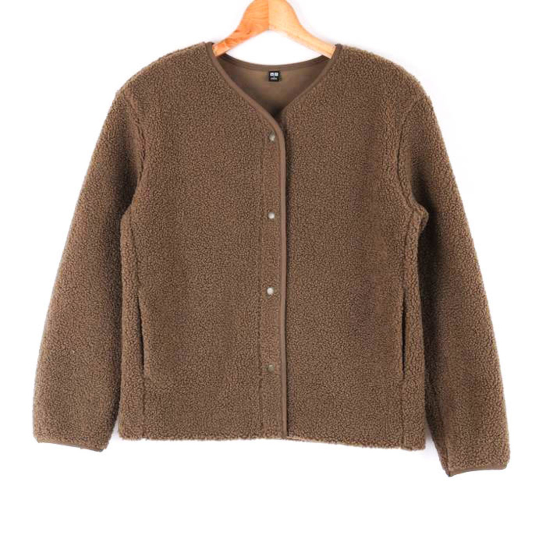 UNIQLO - ユニクロ ボアフリースクルーネックカーディガン 長袖 UNIQLO - ユニクロ ボアフリースクルーネックカーディガン 長袖