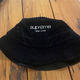 シュプリーム(Supreme)のシュプリーム　supreme コーデュロイ　バケットハット　黒(ハット)