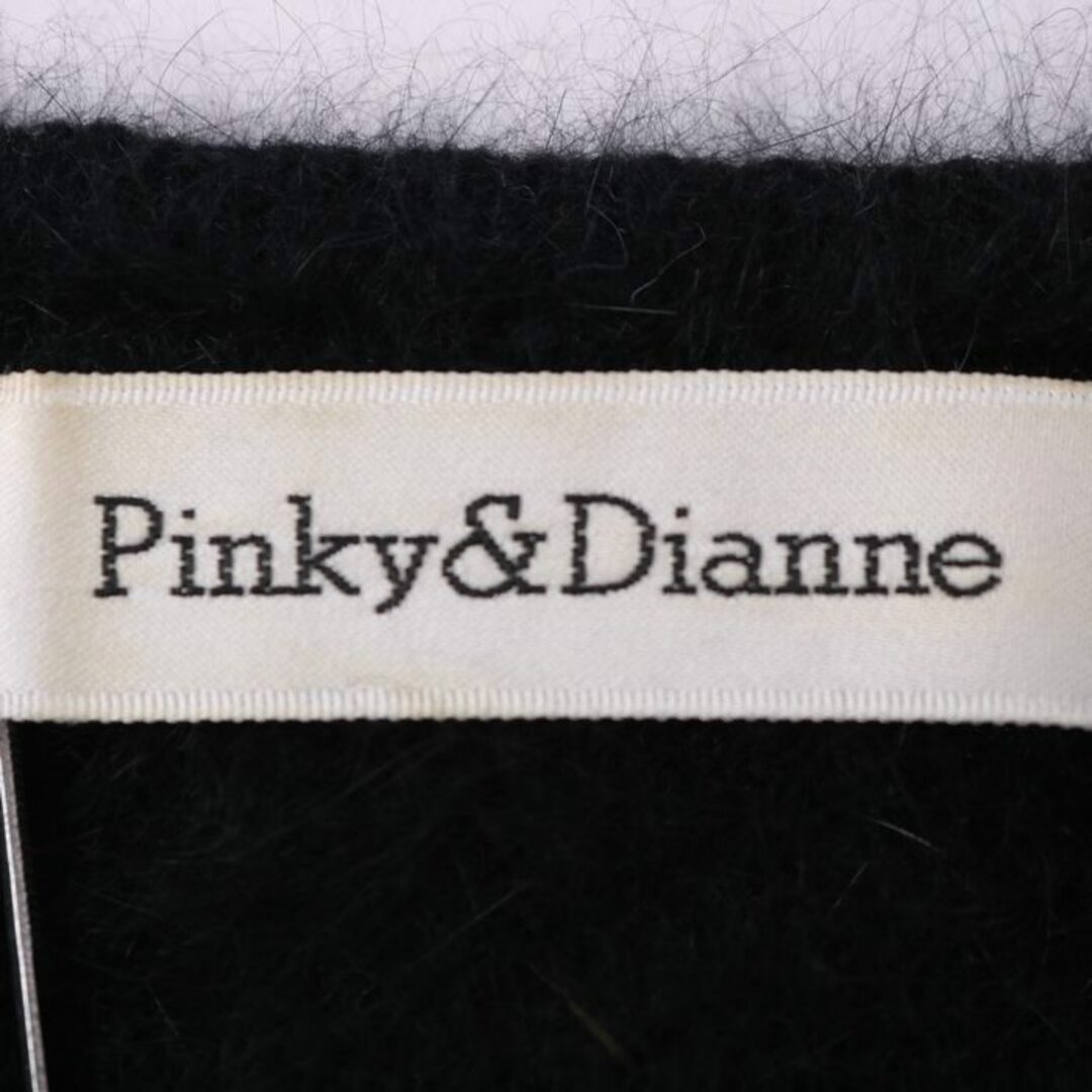 Pinky&Dianne(ピンキーアンドダイアン)のピンキーアンドダイアン ニット セーター 半袖 ストレッチ ウール混  無地 トップス 黒  レディース 38サイズ ブラック Pinky&Dianne レディースのトップス(ニット/セーター)の商品写真