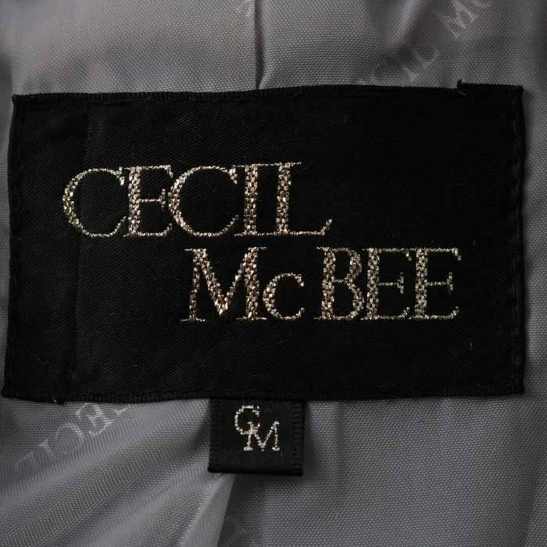 セシルマクビー ステンカラーコート ウール/アンゴラ混 ミドル丈 シンプル 無地 アウター レディース Mサイズ グレー CECIL McBEE 2