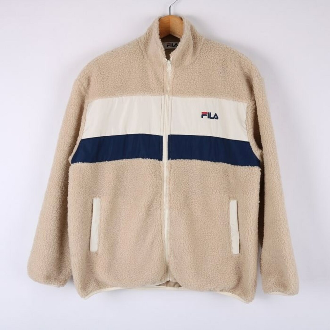 FILA フィラ ジャケット ベージュ M ファー レディース