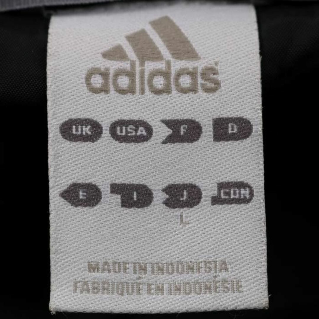 adidas(アディダス)のアディダス ブルゾン ジャケット フード 中綿 ロゴ 無地 アウター スポーツウエア 黒 レディース Lサイズ ブラック adidas レディースのジャケット/アウター(ブルゾン)の商品写真