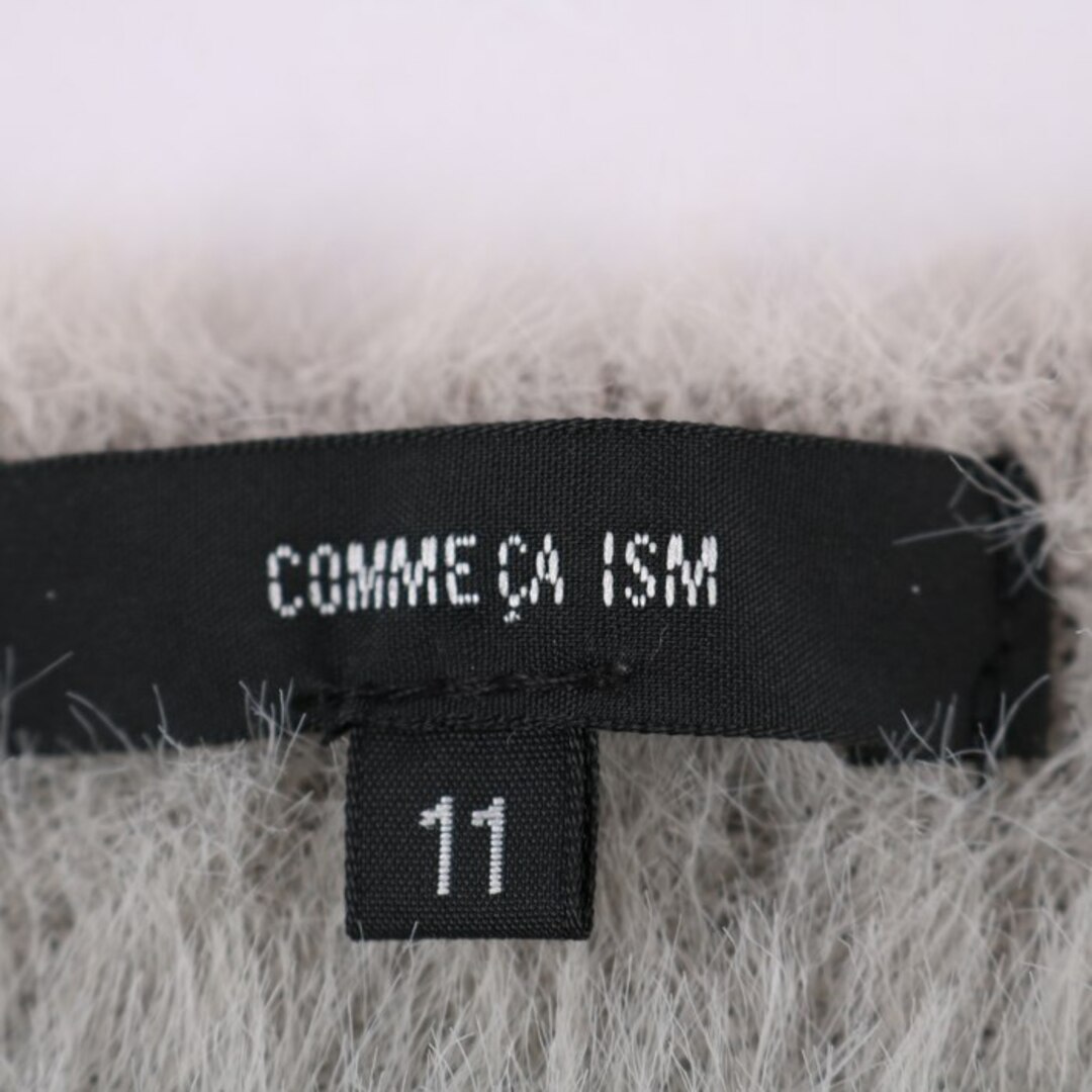 COMME CA ISM(コムサイズム)のコムサイズム 長袖フェザーニット セーター Vネック 無地 トップス カットソー レディース 11サイズ グレー COMME CA ISM レディースのトップス(ニット/セーター)の商品写真
