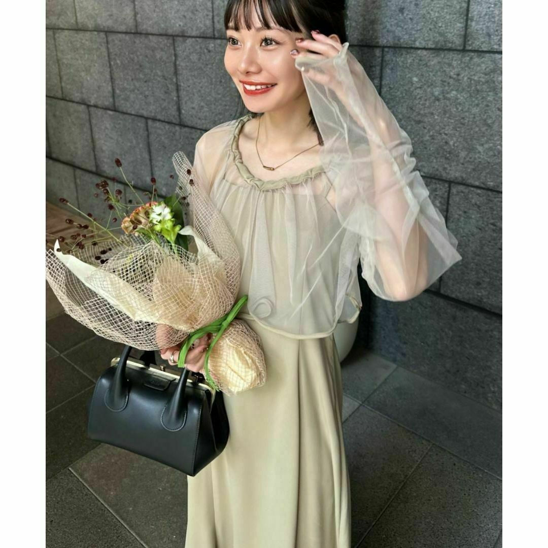 F お呼ばれ 新品 hinari チュールオケージョンドレス セット グリーン F お呼ばれ 新品 hinari チュールオケージョンドレス セット グリーン