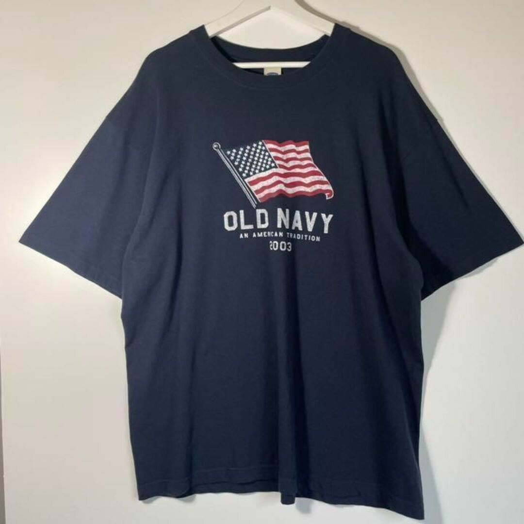 Old Navy(オールドネイビー)の【アメリカ古着❗️】90sオールドネイビー　半袖Tシャツ　紺色XL ビッグサイズ メンズのトップス(Tシャツ/カットソー(半袖/袖なし))の商品写真