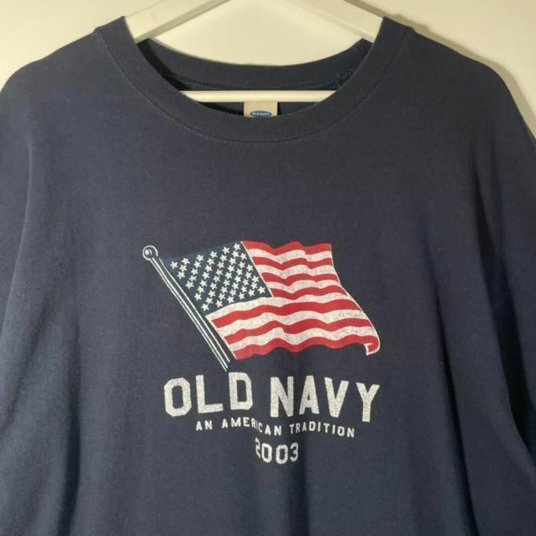 Old Navy(オールドネイビー)の【アメリカ古着❗️】90sオールドネイビー　半袖Tシャツ　紺色XL ビッグサイズ メンズのトップス(Tシャツ/カットソー(半袖/袖なし))の商品写真