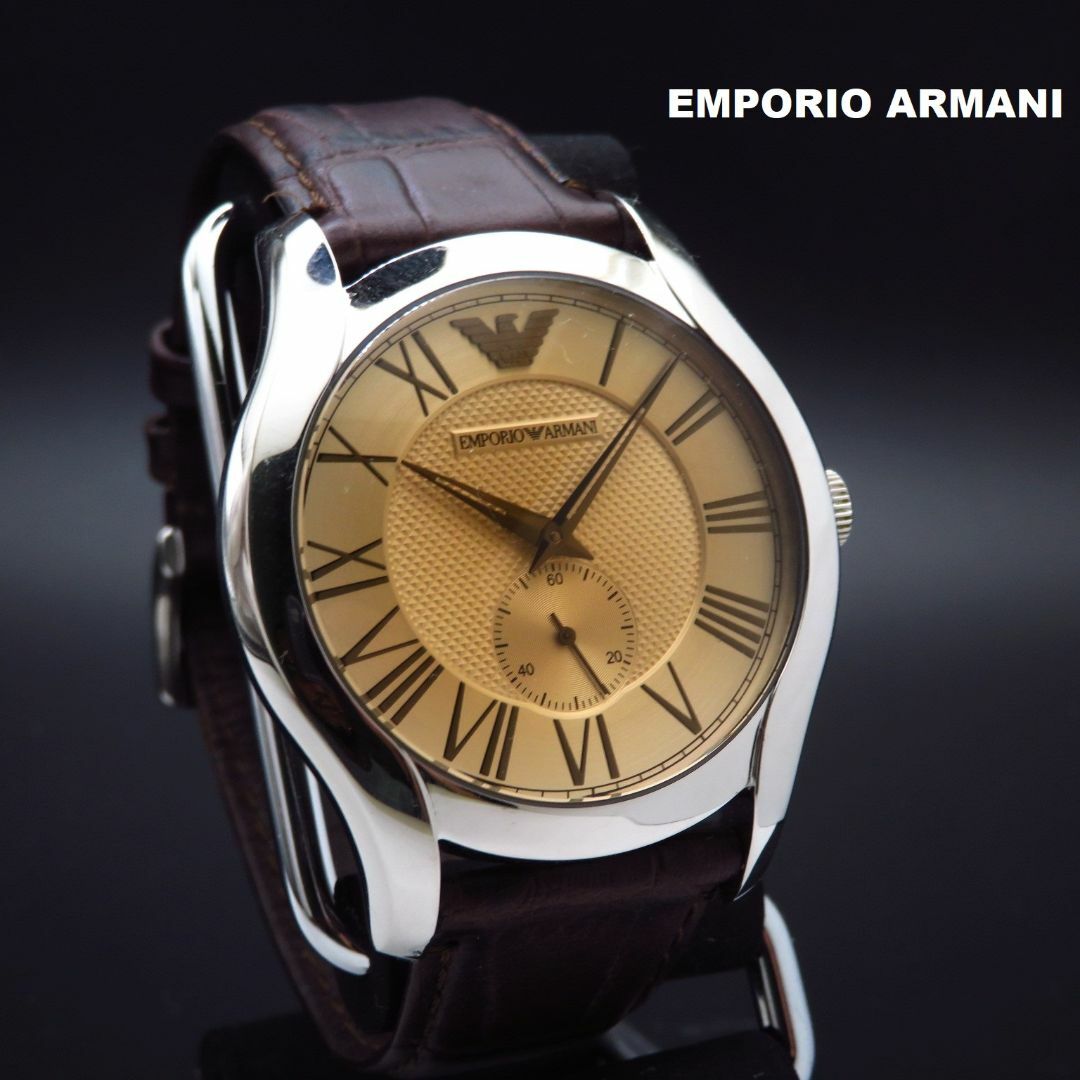 EMPORIO ARMANI 腕時計 スモセコ ローマン アルマーニ