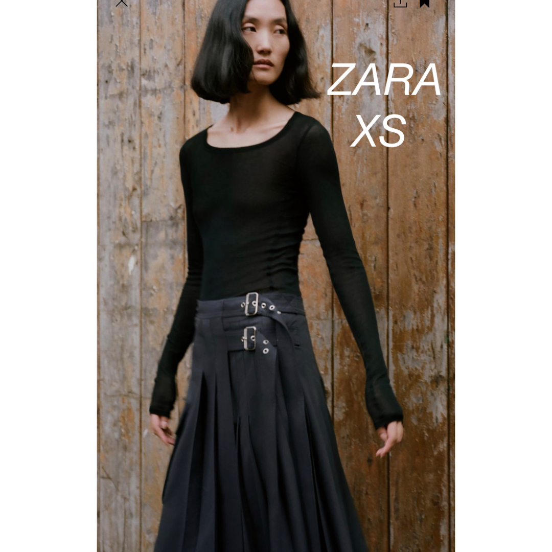 ロングスカートZARA ZW COLLECTION ミニマル アシンメトリー スカート