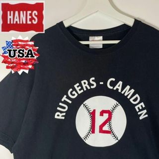 ヘインズ(Hanes)の【アメリカ古着❗️】90sヘインズ　ヘビーウェイト　Tシャツ黒XLビッグサイズ(Tシャツ/カットソー(半袖/袖なし))