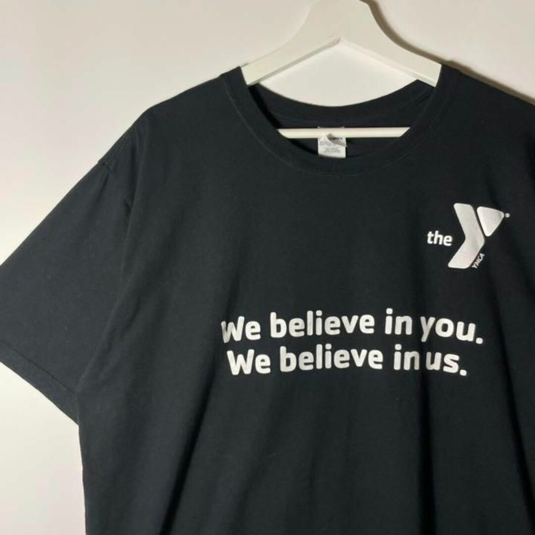 【アメリカ❗️】90s ギルダン　YMCA半袖Tシャツ　黒XLビッグサイズ