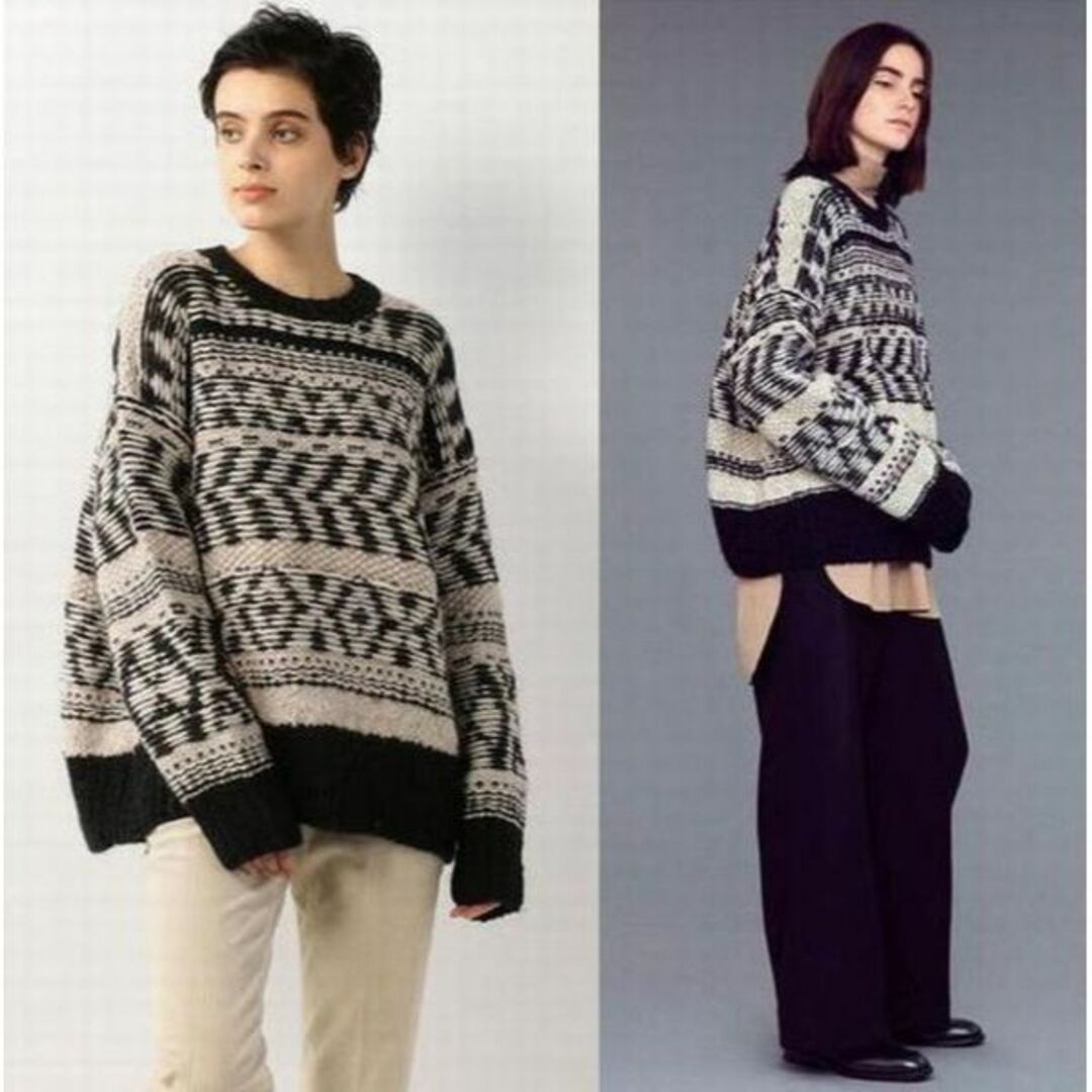 YLEVE イレーヴ HAND JACQUARD PULLOVER ニット-