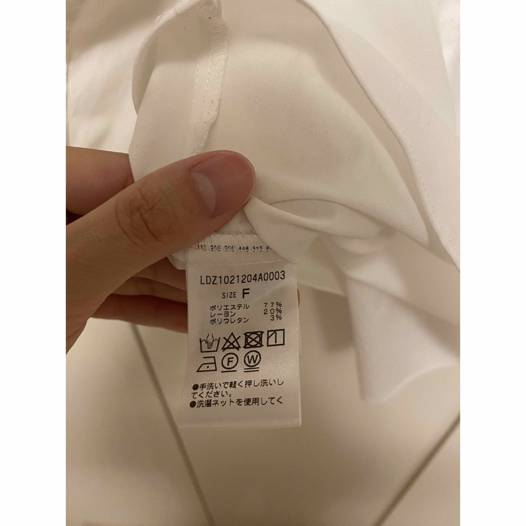新品 Loungedress ラウンジドレス ボリュームスリーブシャツ ホワイト-