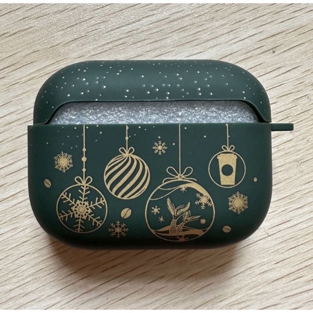 Starbucks(スターバックス)の純正品　海外限定品スターバックス　AirPods Pro1/2ケース　緑 スマホ/家電/カメラのスマホアクセサリー(モバイルケース/カバー)の商品写真