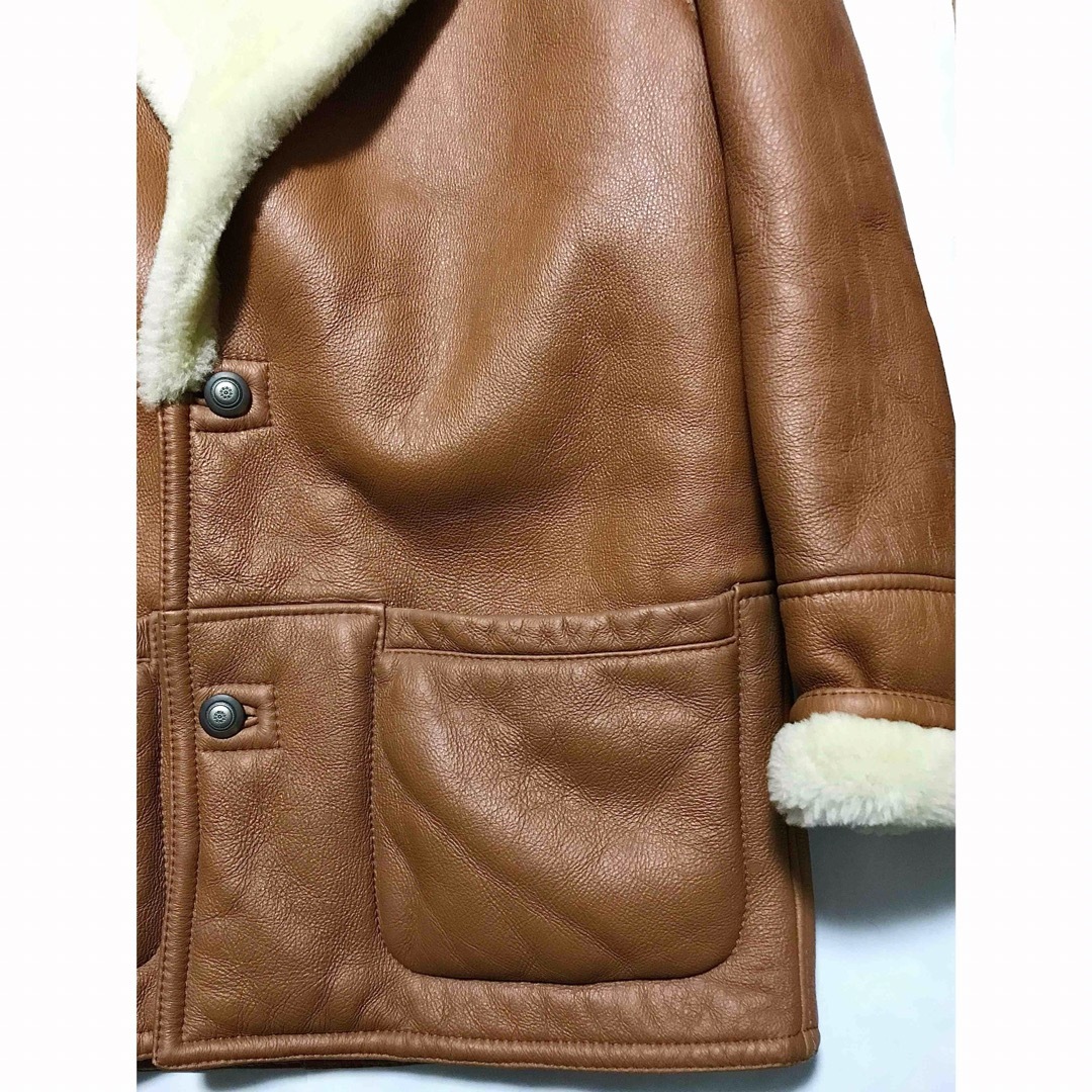 新品近い美品イタリア製ムートン参照価格20万円程ラムレザーコート羊革ジャケット