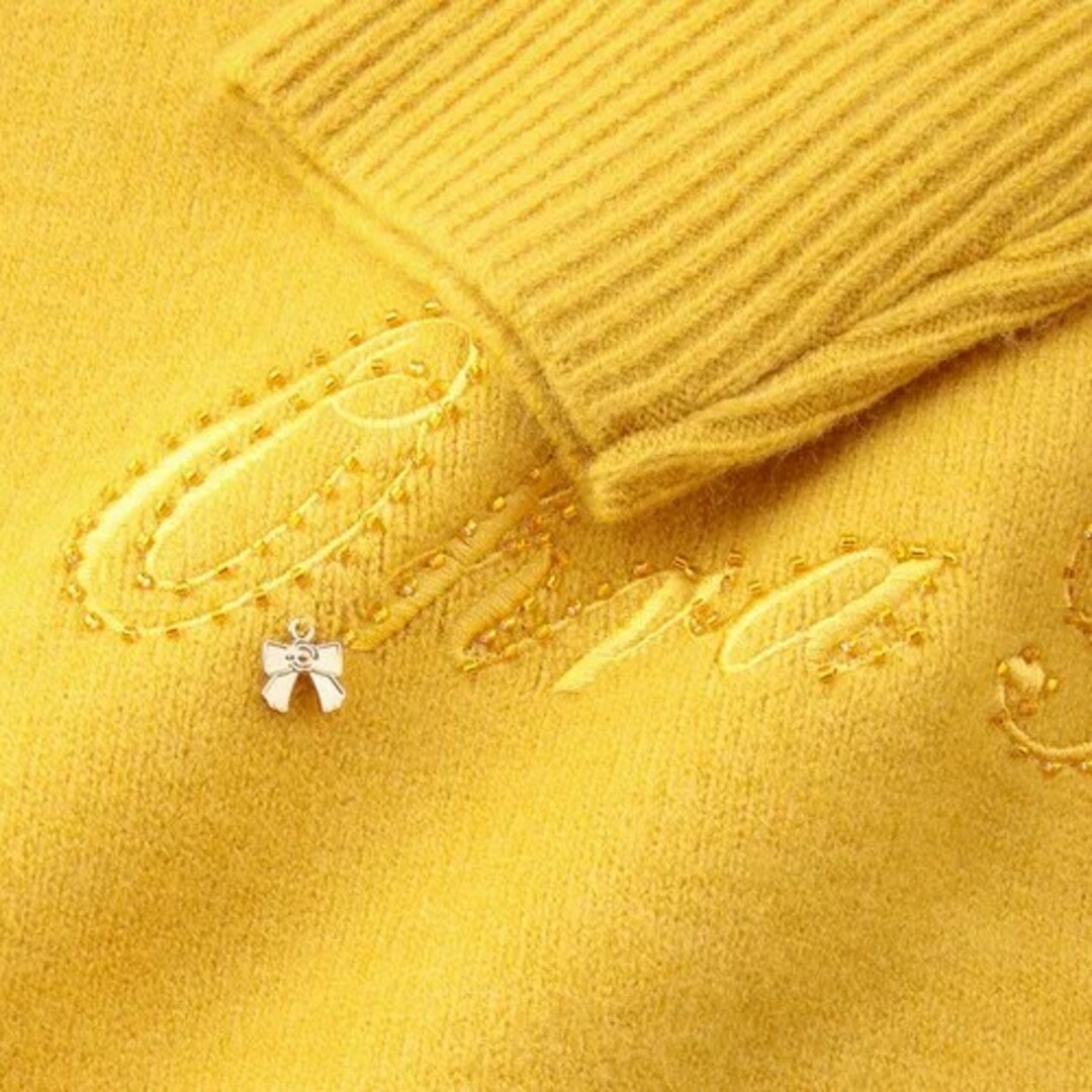 ♥新品未使用!Super Beauty サイドリボン付きロゴ刺繍入セーター