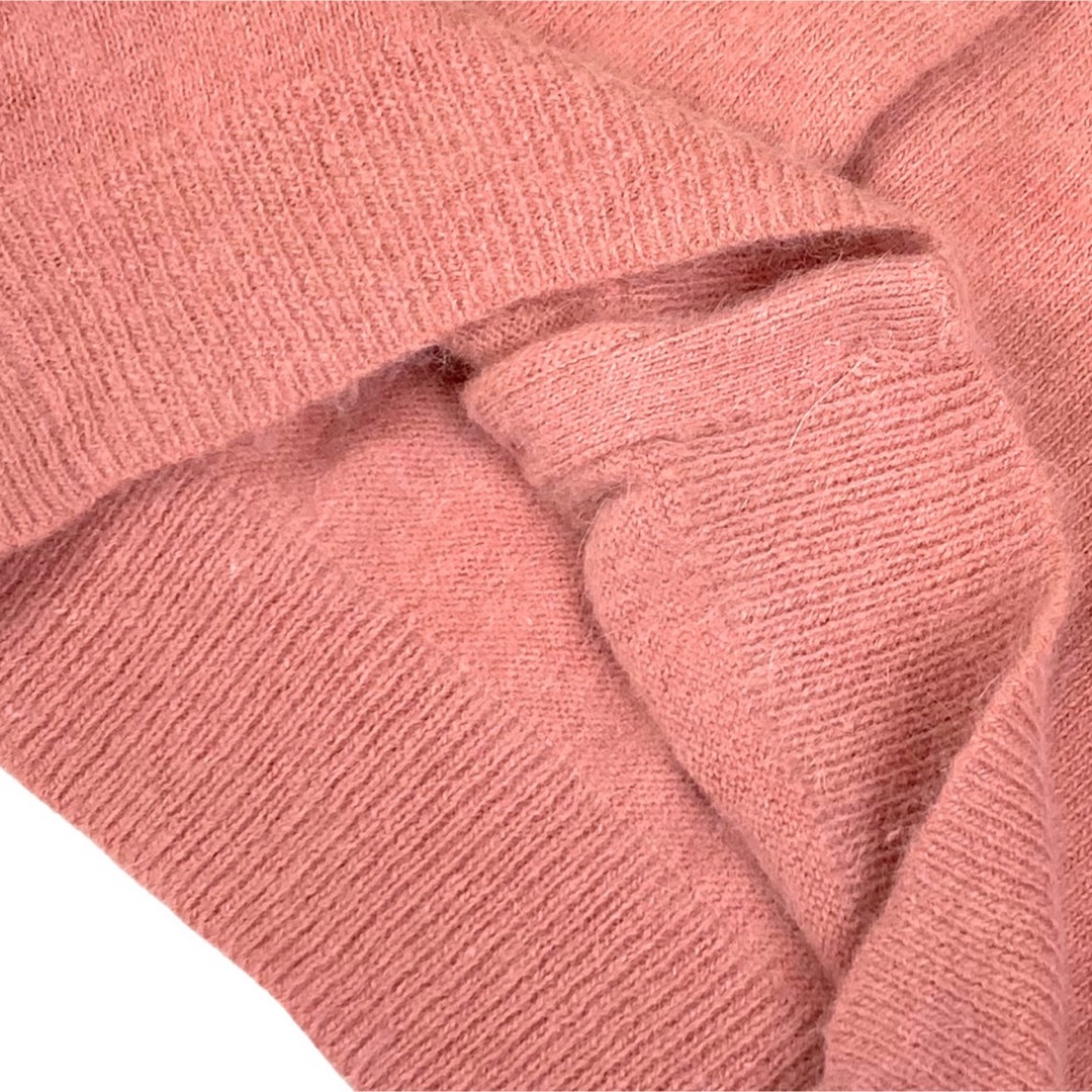 ロイスクレヨン 上品 きれい色 ピンク カーディガン ニット ウール M