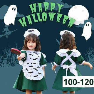 ハロウィン　コスプレ　子ども　メイド　コウモリ　女の子　仮装　ロリータ(ワンピース)