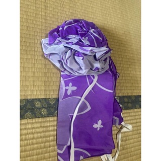 薔薇の形の 簡単 浴衣帯 半幅帯 ローズ 紫 作り帯(浴衣帯)
